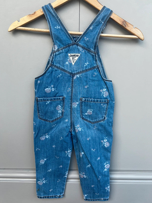 Oshkosh Denim Floral Dungarees 2T