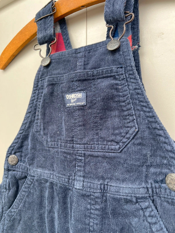 Oshkosh Corduroy Navy Dungarees 3T