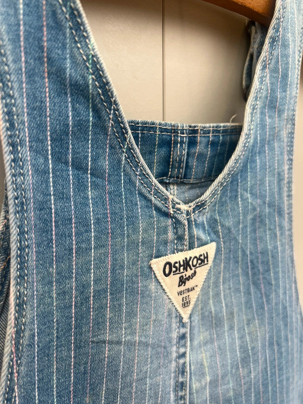 Oshkosh Multi Coloured Pin Stripe Dungarees 4T