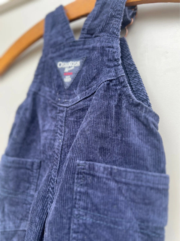 Oshkosh Corduroy Navy Dungarees 6M