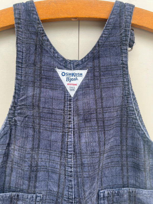 Oshkosh Navy Corduroy Check Dungarees 18M