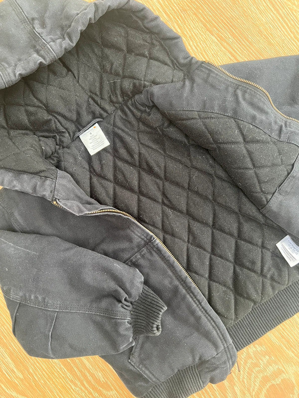 Carhartt Canvas Insulated Black Jacket Age 4