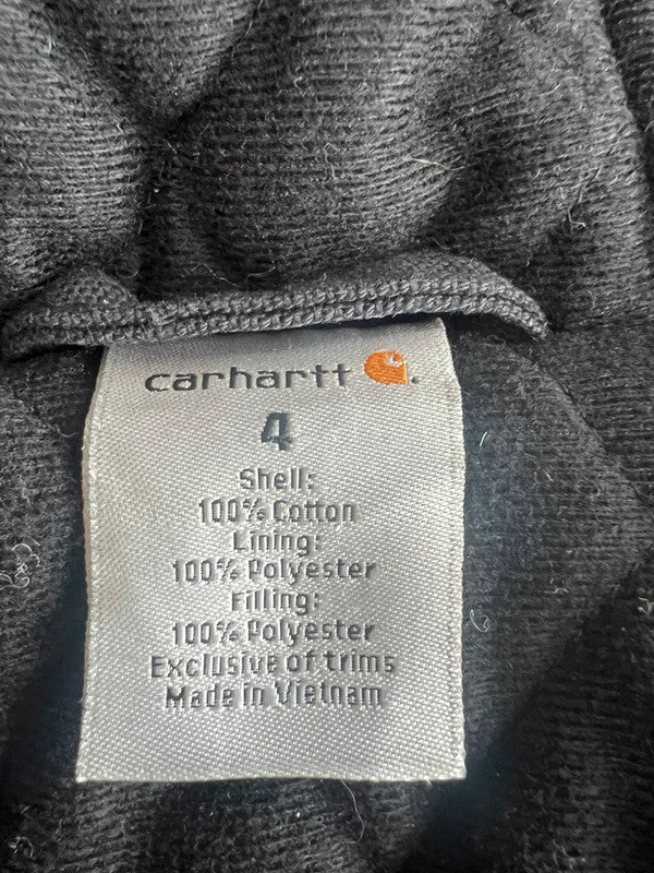 Carhartt Canvas Insulated Black Jacket Age 4