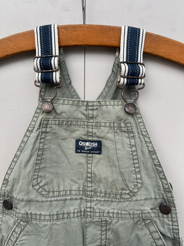 Oshkosh Sage Green Cargo Dungarees 18M
