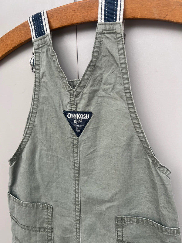 Oshkosh Sage Green Cargo Dungarees 18M