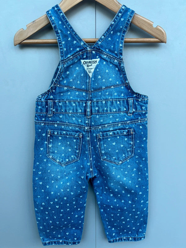 Oshkosh Heart Denim Dungarees 9M