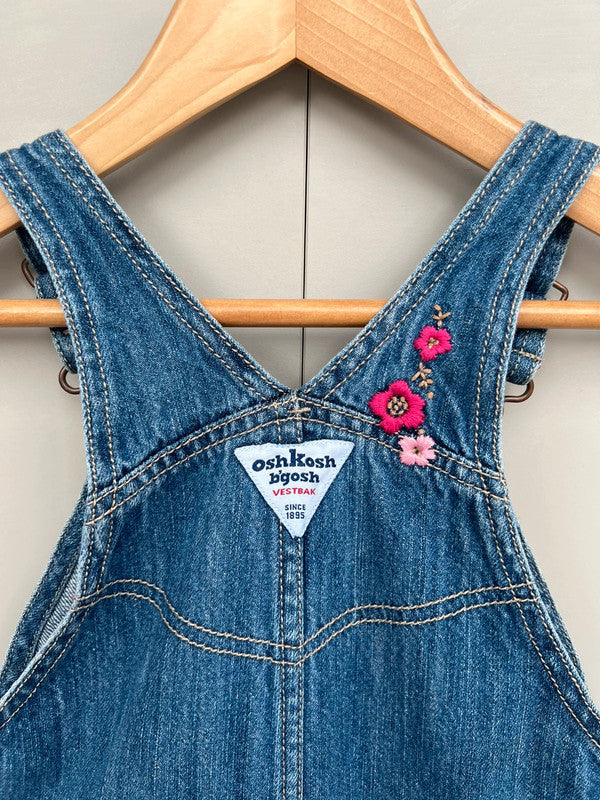 Oshkosh Vintage Denim Floral Dungarees 24M