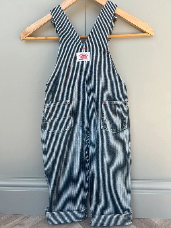 Round House Navy Striped Dungarees 5 Years