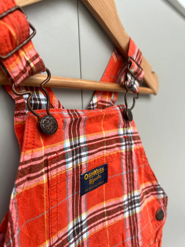 Oshkosh Check Shortall Dungarees 12M