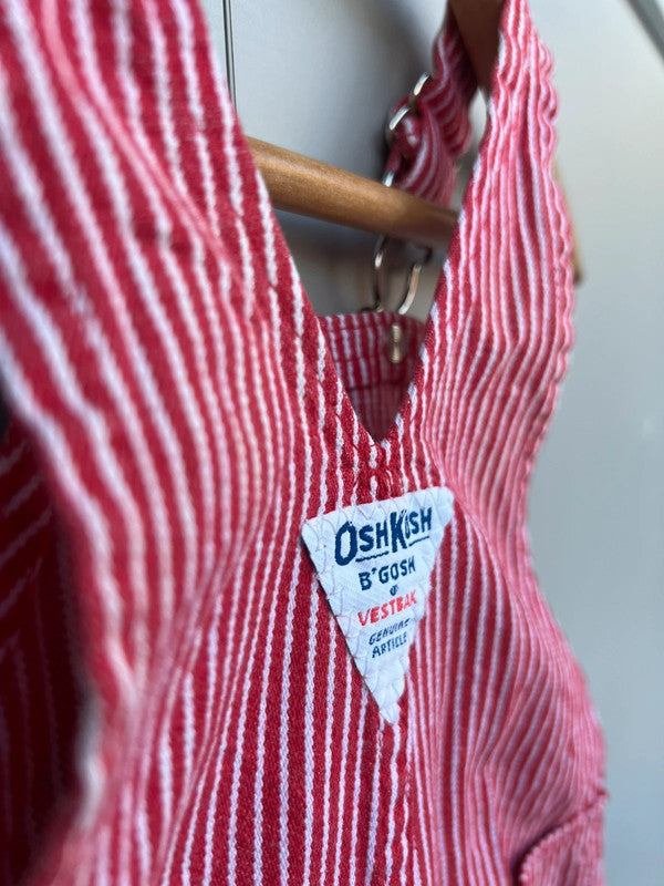 Oshkosh Vintage Hickory Shortall Dungarees 12M