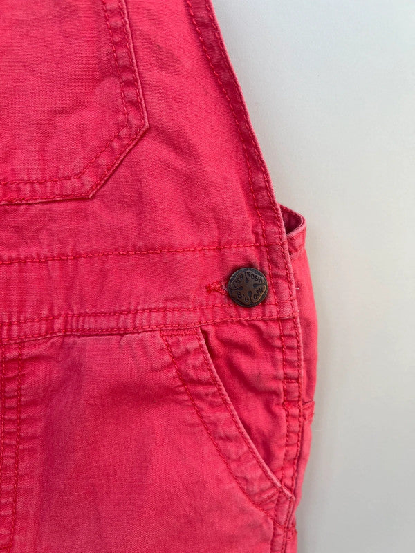 Oshkosh Red Shortall Dungarees 4T
