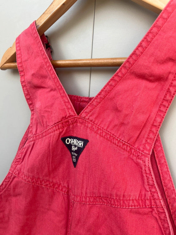 Oshkosh Red Shortall Dungarees 4T