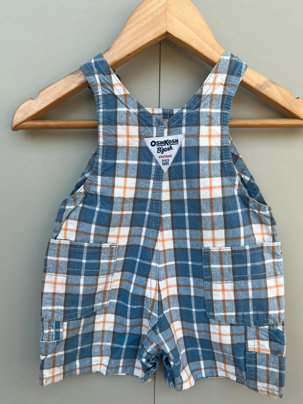Oshkosh Check Shortall Dungarees 3M