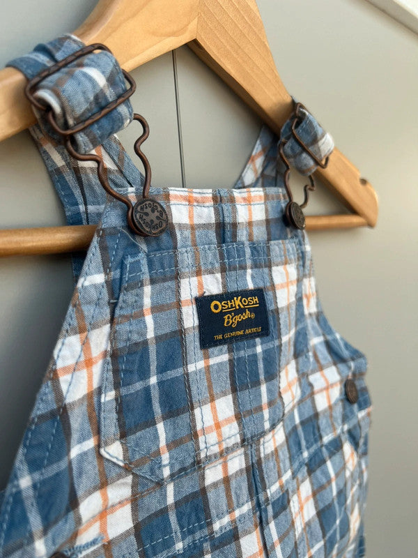 Oshkosh Check Shortall Dungarees 3M