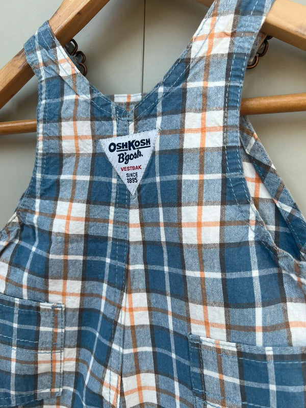 Oshkosh Check Shortall Dungarees 3M