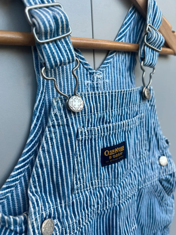 Oshkosh Vintage Shortalls Hickory 6/9M
