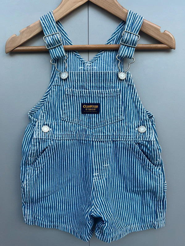 Oshkosh Vintage Shortalls Hickory 6/9M