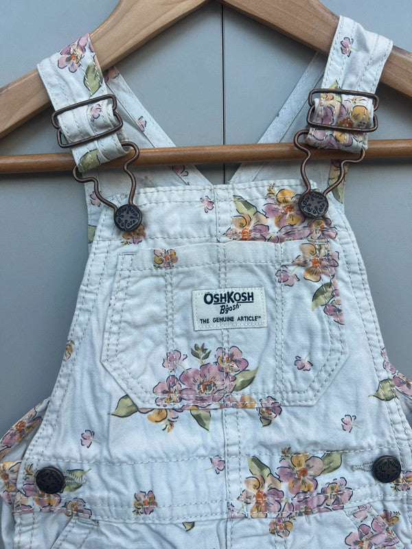 Oshkosh Floral Shortall Dungarees 12M