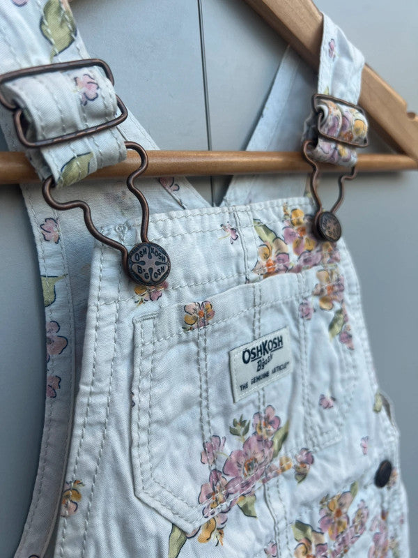 Oshkosh Floral Shortall Dungarees 12M