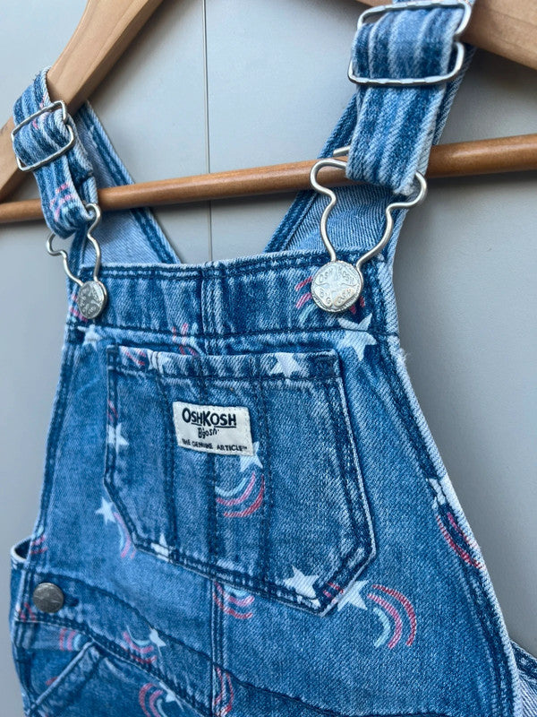 Oshkosh Denim Stars Shortall Dungarees 2T