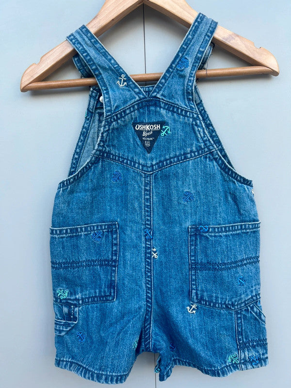 Oshkosh Denim Anchor Shortall Dungarees 18M