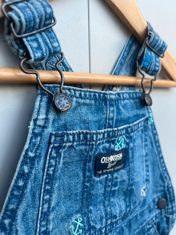 Oshkosh Denim Anchor Shortall Dungarees 18M