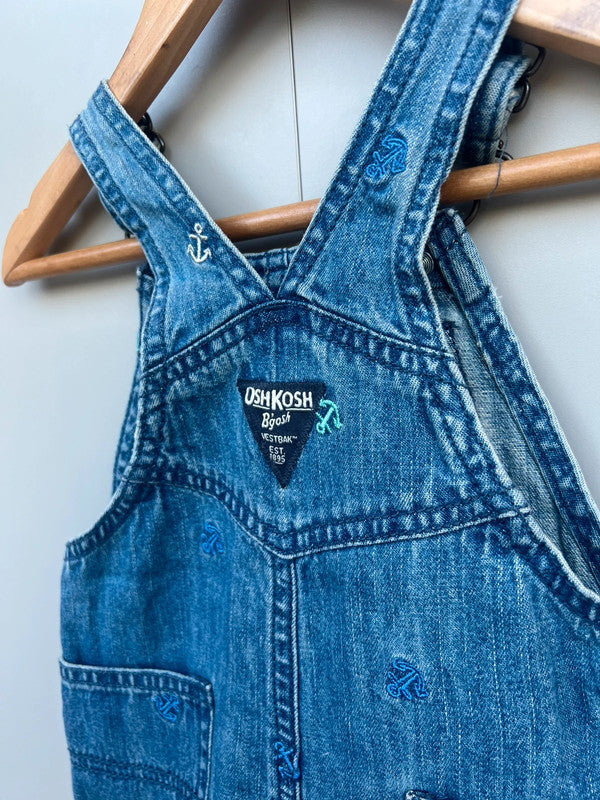 Oshkosh Denim Anchor Shortall Dungarees 18M
