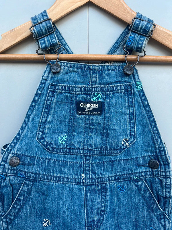 Oshkosh Denim Anchor Shortall Dungarees 18M
