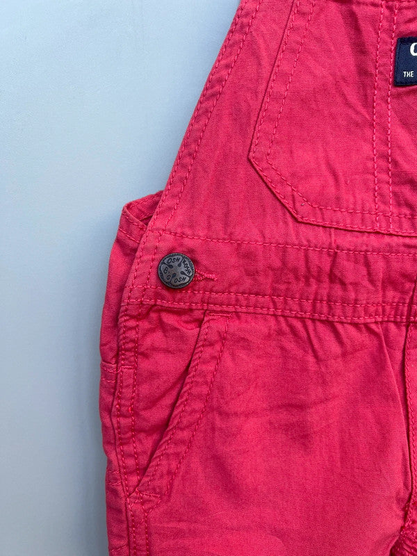 Oshkosh Red Shortall Dungarees 2T