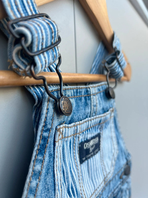 Oshkosh Denim Stripe Shortall Dungarees 6M