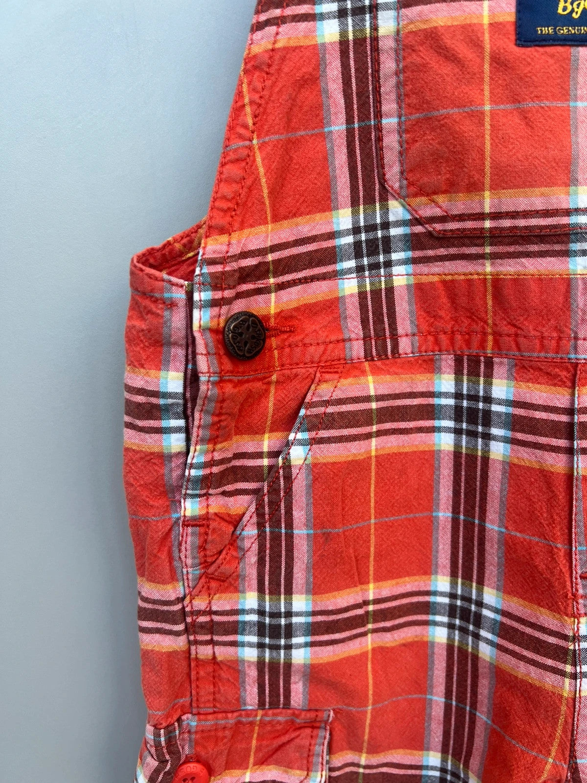 Oshkosh Check Shortall Dungarees 24M