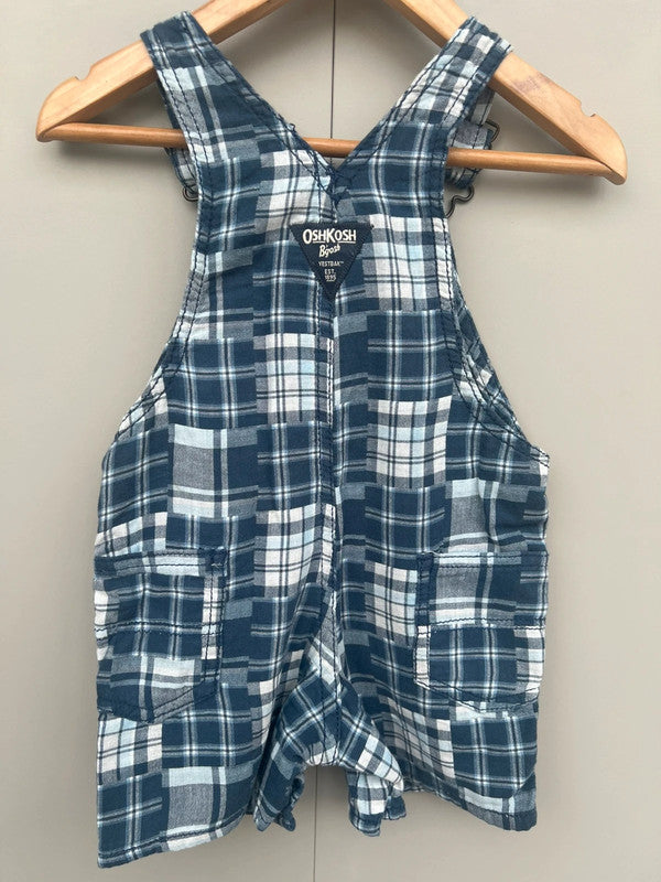 Oshkosh Check Dungarees 18M