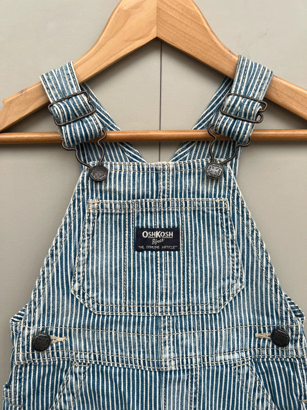 Oshkosh Hickory Shortall Dungarees 12M