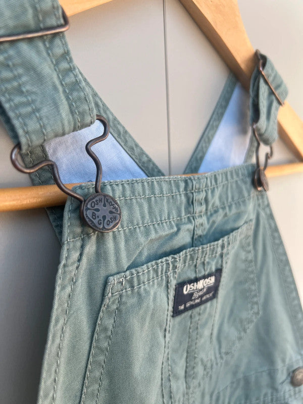 Oshkosh Sage Green Cargo Dungarees 4T