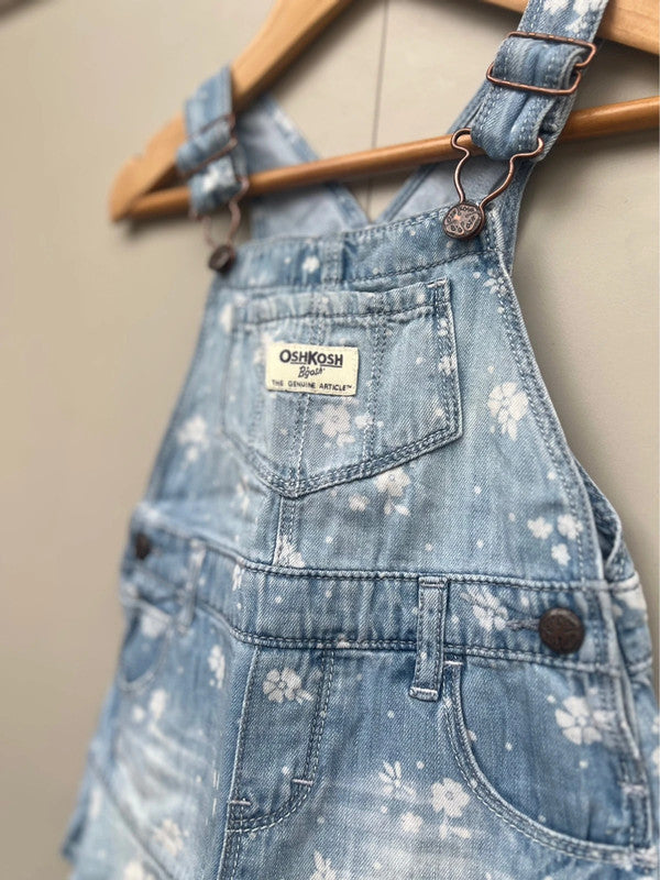 Oshkosh Floral Denim Dress 24M