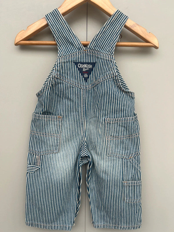 Oshkosh Hickory Stripe Dungarees 6M