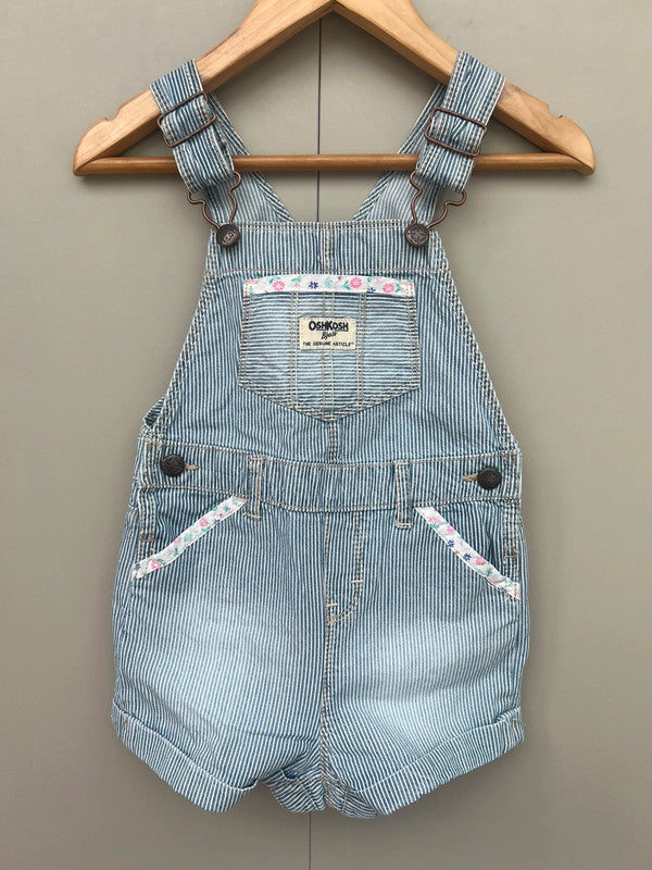 Oshkosh Striped Shortall Dungarees 24M