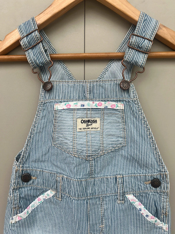 Oshkosh Striped Shortall Dungarees 24M