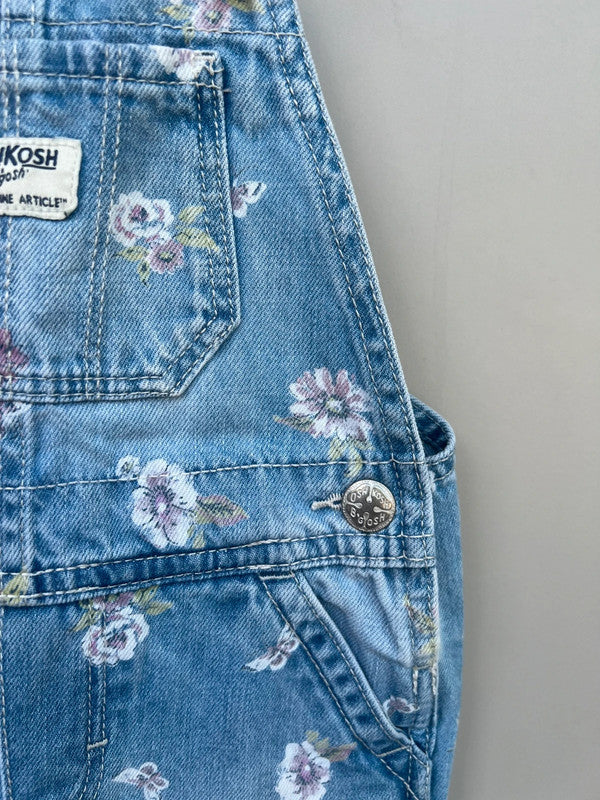 Oshkosh Floral Denim Shortalls 2T