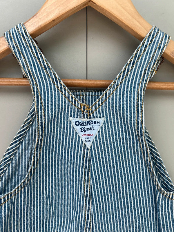 Oshkosh Hickory Shortall Dungarees 12M