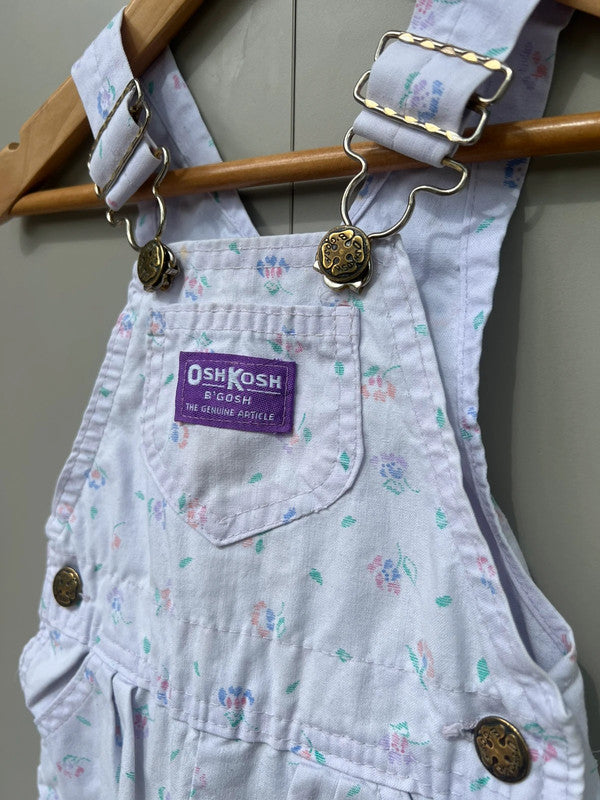 Oshkosh Vintage Lilac Floral Dungarees 18M