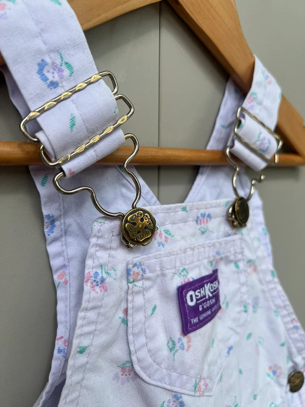 Oshkosh Vintage Lilac Floral Dungarees 18M