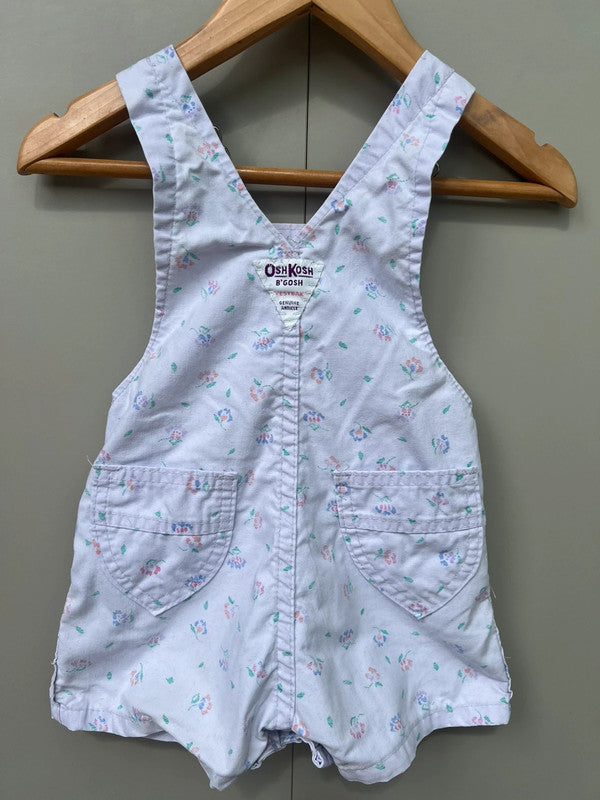 Oshkosh Vintage Lilac Floral Dungarees 18M