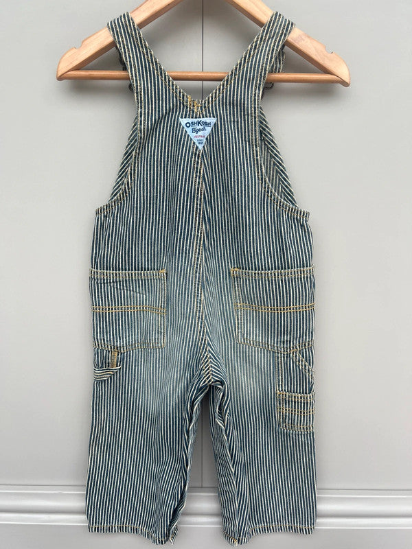 Oshkosh Navy Hickory Dungarees 18M