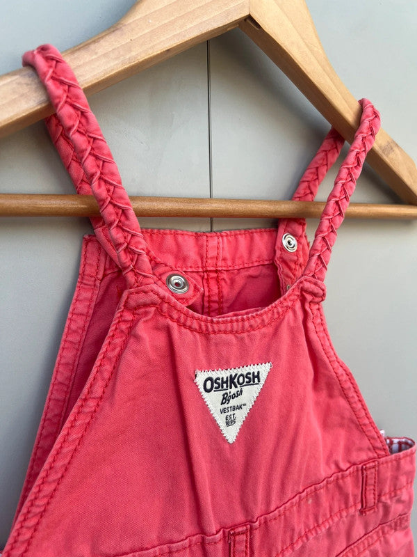 Oshkosh Coral Dungarees 12M