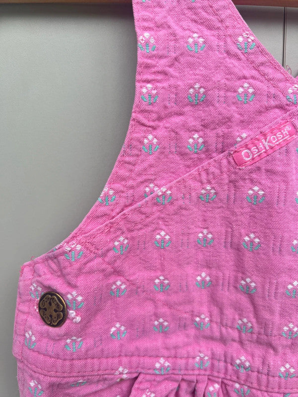 Oshkosh Vintage Pink Floral Dungarees 3T