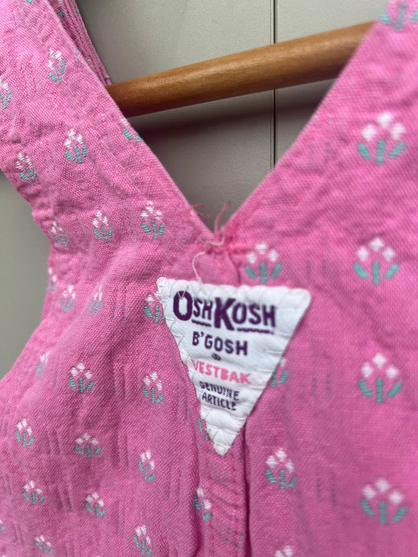 Oshkosh Vintage Pink Floral Dungarees 3T