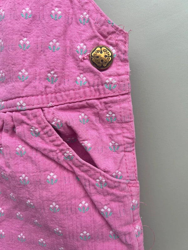 Oshkosh Vintage Pink Floral Dungarees 3T
