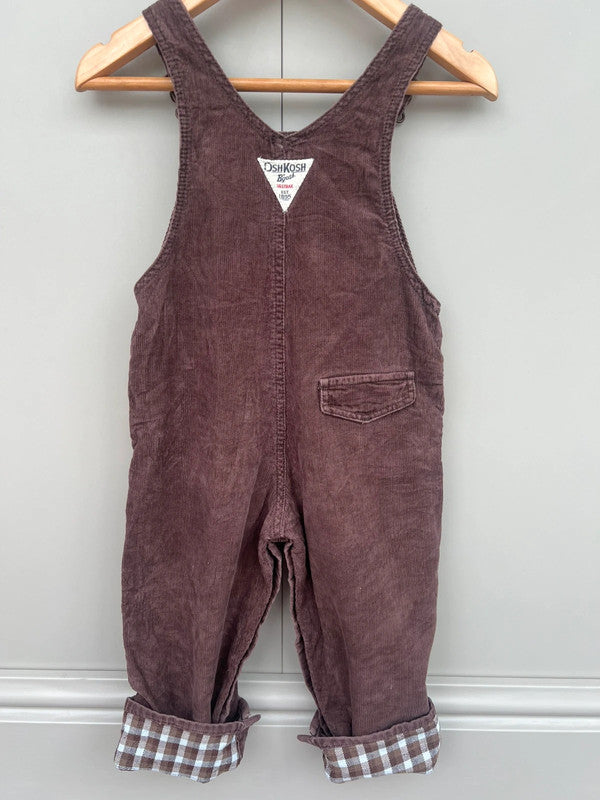 Oshkosh Corduroy Brown Dungarees 24M