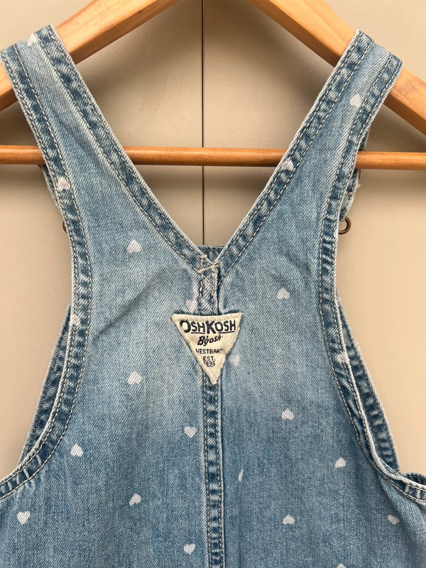 Oshkosh Heart Denim Dungarees 3T